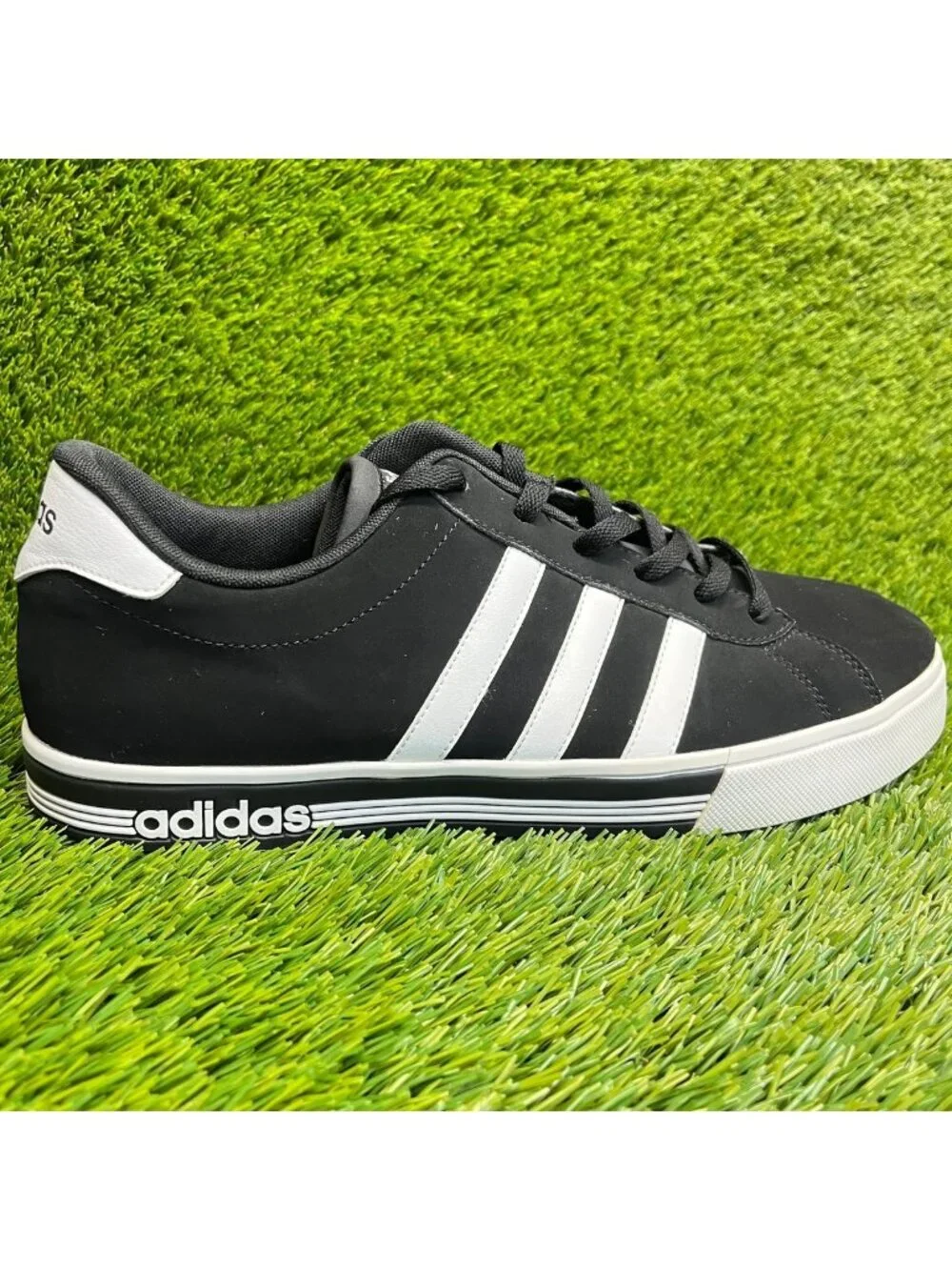 Adidas Daily Team Mens Size 12 Black White Athletic Lifestyle Shoes Sneakers